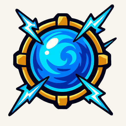 güçlendirme küresi.
In-Game asset.  2d.  High contrast.  No shadows