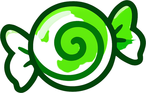 candy green.
In-Game asset.  2d.  High contrast.  No shadows