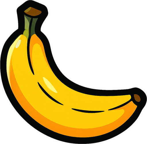 banana.
In-Game asset.  2d.  High contrast.  No shadows