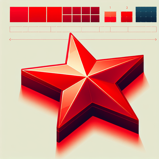 a red star.
Single Game Texture. In-Game asset. 2d. Blank background. High contrast. No shadows.