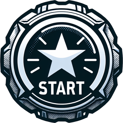 Start_button.
Single Game Texture.  In-Game asset.  2d.  Blank background.  High contrast.  No shadows