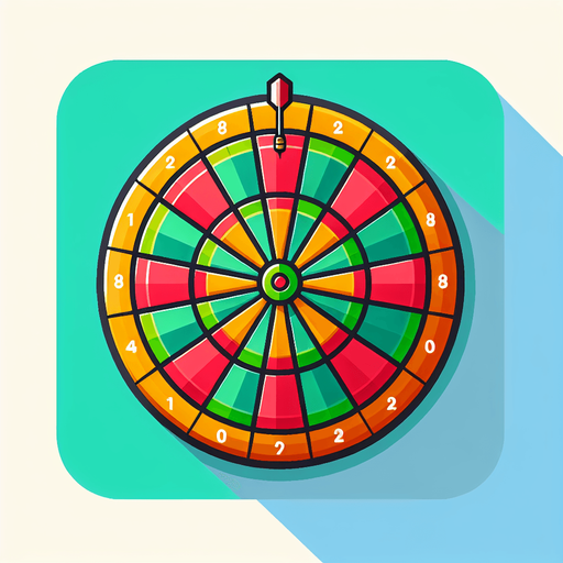 Cartoon flat dart board.
Single Game Texture. In-Game asset. 2d. White background. High contrast. No shadows..
Single Game Texture.  In-Game asset.  2d.  Blank background.  High contrast.  No shadows