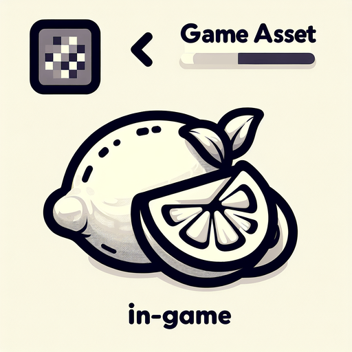 A lemon with a few slices cut off..
Single Game Texture. In-Game asset. 2d. Blank background. High contrast. No shadows.