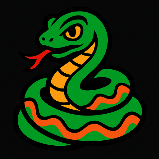 snake.
In-Game asset.  2d.  High contrast.  No shadows