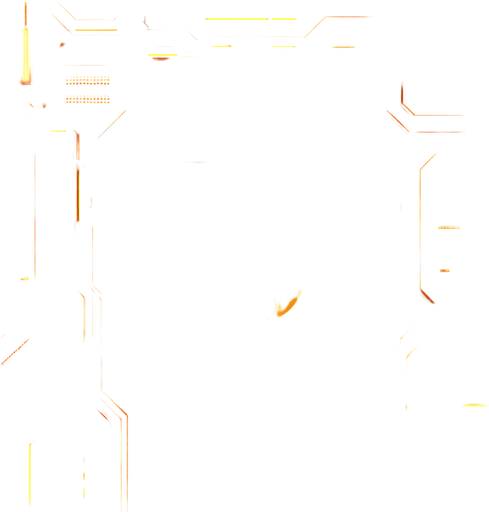 2D Top floor of Flame tower facing the screen to use it as a grid. future. Cyberpunk. abstract. seen from above. HD colors. Orange color. No Diagonal assets. flame logo on the middle of it.
