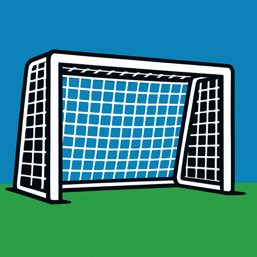 A football goal.
In-Game asset.  2d.  High contrast.  No shadows