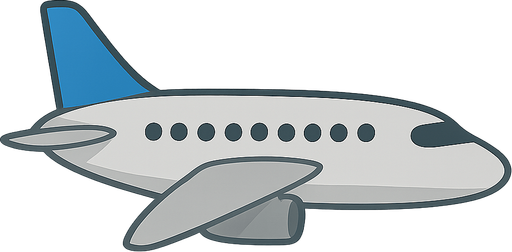 Plane. No background. Transparent background. Blank background. No shadows. 2d. In-Game asset. flat