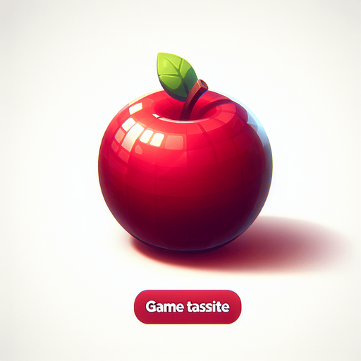 red apple.
Single Game Texture. In-Game asset. 2d. Blank background. High contrast. No shadows.