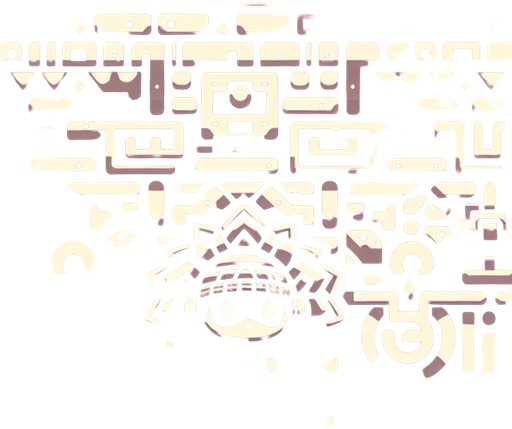 chibi inca aztec wall pattern.
Single Game Texture.  In-Game asset.  2d.  Blank background.  High contrast.  No shadows