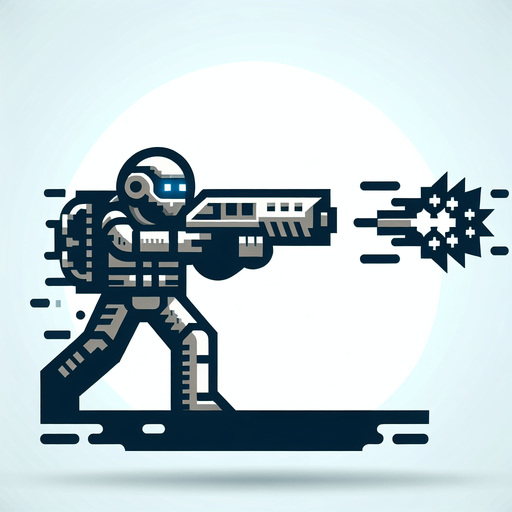 A space shooter enemy that shoots bullets.
Single Game Texture. In-Game asset. 2d. Blank background. High contrast. No shadows.
