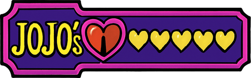 Barra de vida jojo's.
In-Game asset.  2d.  High contrast.  No shadows