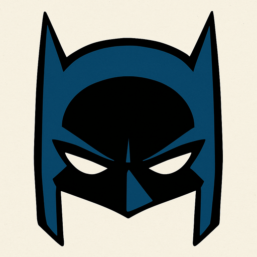 The top half of Batman’s mask..
In-Game asset.  2d.  High contrast.  No shadows
