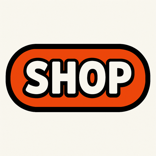 shop button.
In-Game asset.  2d.  High contrast.  No shadows