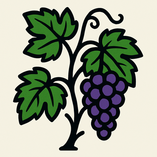 planta uva.
In-Game asset.  2d.  High contrast.  No shadows