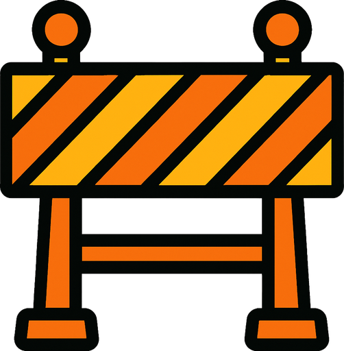 Barrier.
In-Game asset.  2d.  High contrast.  No shadows