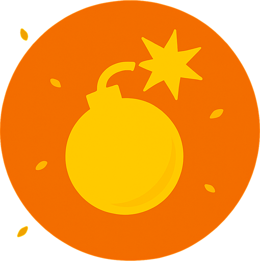 Bu resmin farklı bir versiyonunu yap ama üzerinde sarı bomba iconu olsun