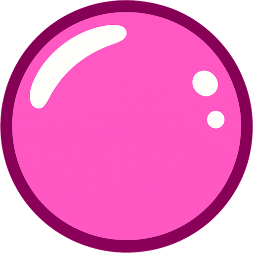 Pink ball.
In-Game asset.  2d.  High contrast.  No shadows