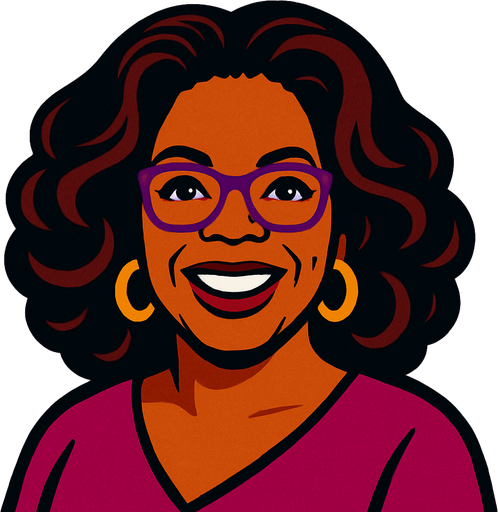 Oprah Winfrey.
In-Game asset.  2d.  High contrast.  No shadows