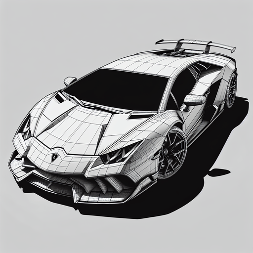 Cars like Lamborghini, Ferrari, Bugatti.
Single Game Texture. In-Game asset. 2d. Blank background. High contrast. No shadows.