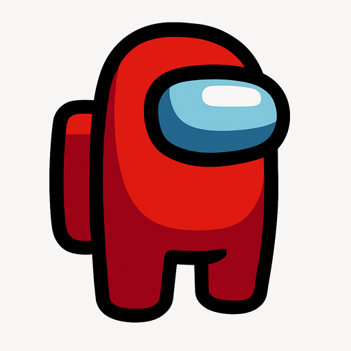 crewmate among us.
In-Game asset.  2d.  High contrast.  No shadows