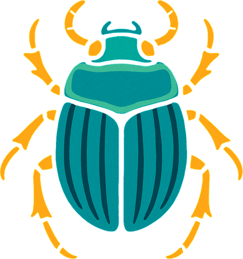 Scarabée.
In-Game asset.  2d.  High contrast.  No shadows