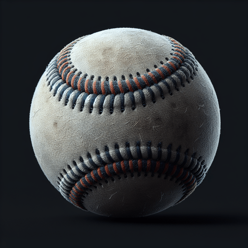 a baseball.
Single Game Texture.  In-Game asset.  2d.  Blank background.  High contrast.  No shadows