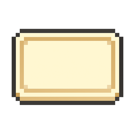 Make a crem color 2d pixel button. Without background.
In-Game asset.  2d.  High contrast.  No shadows