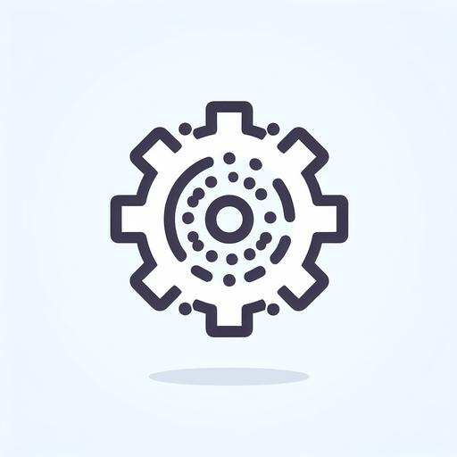 UI cog icon. white.
2d.  No shadows