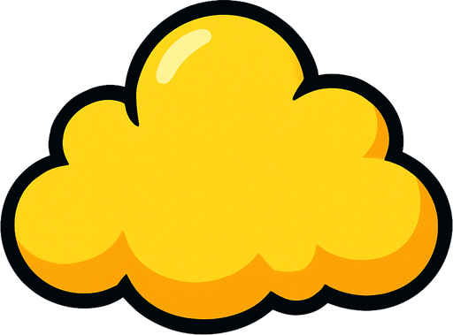 cloud yellow.
In-Game asset.  2d.  High contrast.  No shadows