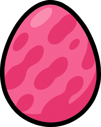 PINK EGG.
In-Game asset.  2d.  High contrast.  No shadows