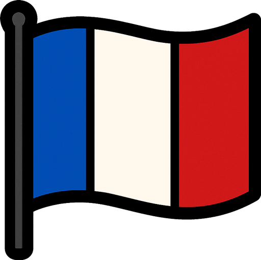 france flag.
In-Game asset.  2d.  High contrast.  No shadows