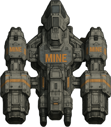 mine spaceship top view.