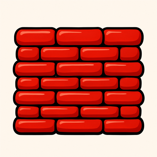 kırmızı lastik duvar.
In-Game asset.  2d.  High contrast.  No shadows