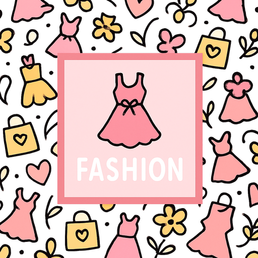 cute design fashion logo card pattern top view..
In-Game asset.  2d.  High contrast.  No shadows
