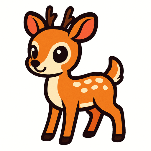 tatlı bir ceylan.
In-Game asset.  2d.  High contrast.  No shadows