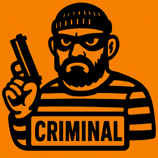 criminal.
In-Game asset.  2d.  High contrast.  No shadows