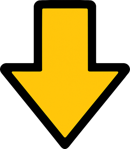 Down arrow.
In-Game asset.  2d.  High contrast.  No shadows