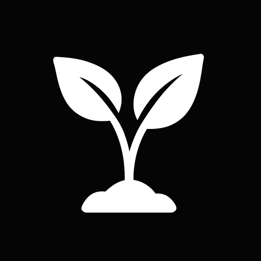 plant icon 
white.
In-Game asset.  2d.  High contrast.  No shadows