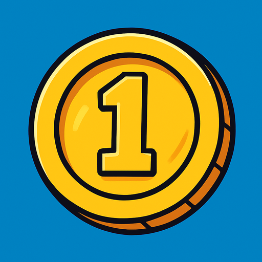 coin.
In-Game asset.  2d.  High contrast.  No shadows