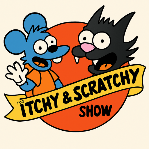 Itchy and scratchy show!.
In-Game asset.  2d.  High contrast.  No shadows
