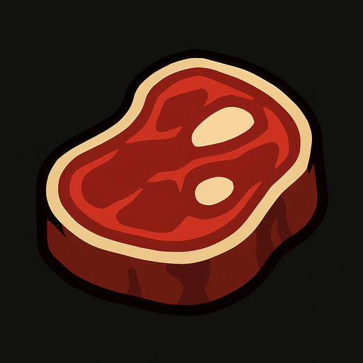 Carne pequeña.
In-Game asset.  2d.  High contrast.  No shadows