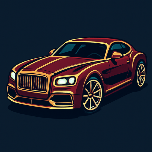 make a fancy car.
In-Game asset.  2d.  High contrast.  No shadows