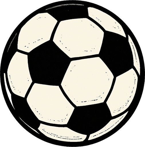 Futbol topu.
In-Game asset.  2d.  High contrast.  No shadows