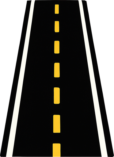 Imagine a  road.
In-Game asset.  2d.  High contrast.  No shadows