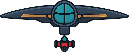 a tiny enemy ship. No background. Transparent background. Blank background. No shadows. 2d. In-Game asset. flat