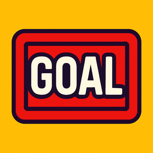 GOAL.
In-Game asset.  2d.  High contrast.  No shadows