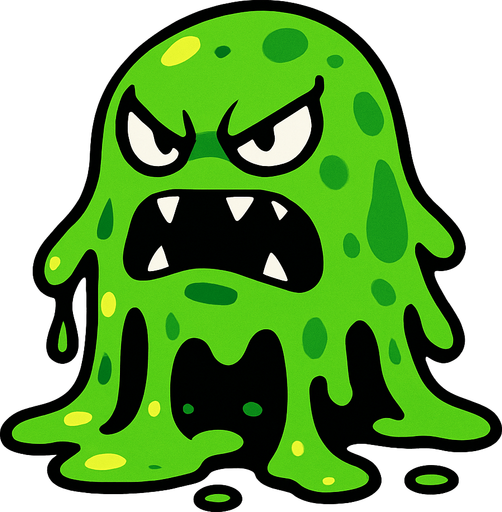 get an enemy in the form of slime.
In-Game asset.  2d.  High contrast.  No shadows