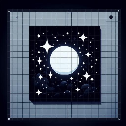 a black background filled with stars.
Single Game Texture.  In-Game asset.  2d.  Blank background.  High contrast.  No shadows
