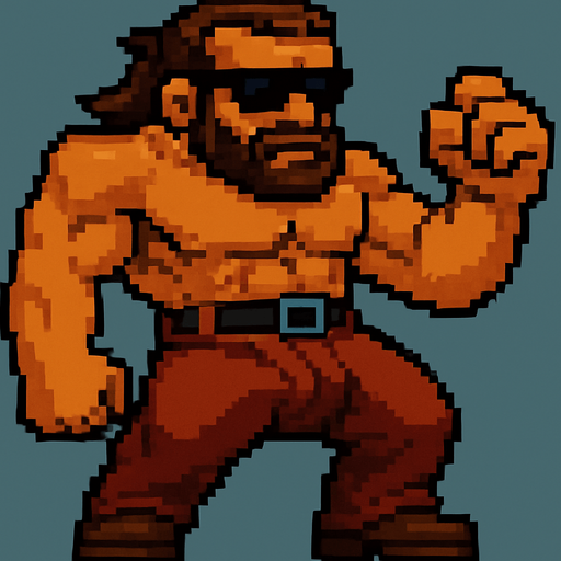 The silhouette of the very big gun that the man hides in his pants creates a big bump towards to ground with the tension of the pants