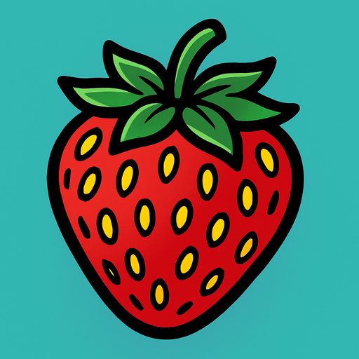 Çilek.
In-Game asset.  2d.  High contrast.  No shadows